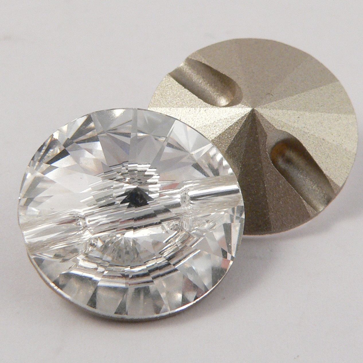 10mm Swarovski Austrian Crystal Clear Shank Button - Totally Buttons