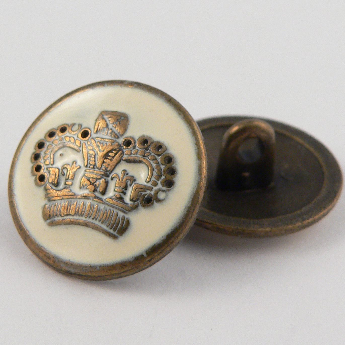 25mm Brass Coat Of Arms Shank Metal Button - Totally Buttons