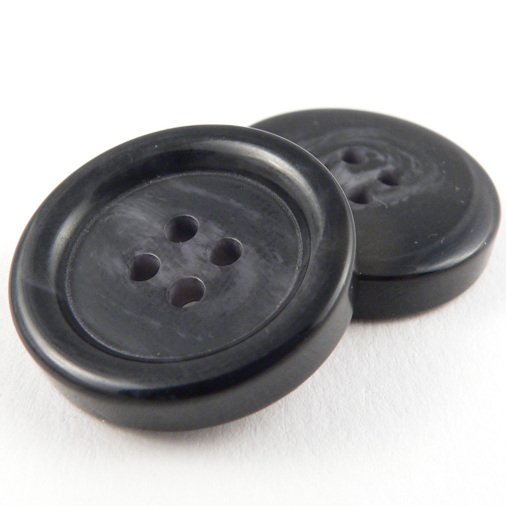 22 Pieces Real Horn Buttons Set for Blazers Suits Coats 15MM 20MM Natural  Black Buffalo Horn Blazer Buttons Suit Buttons for Men (Black)