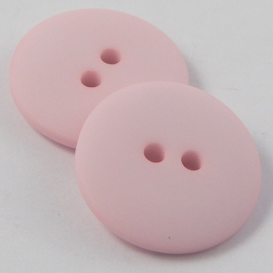 20mm Pale Pink Matt Smartie Style 2 Hole Button - Totally Buttons