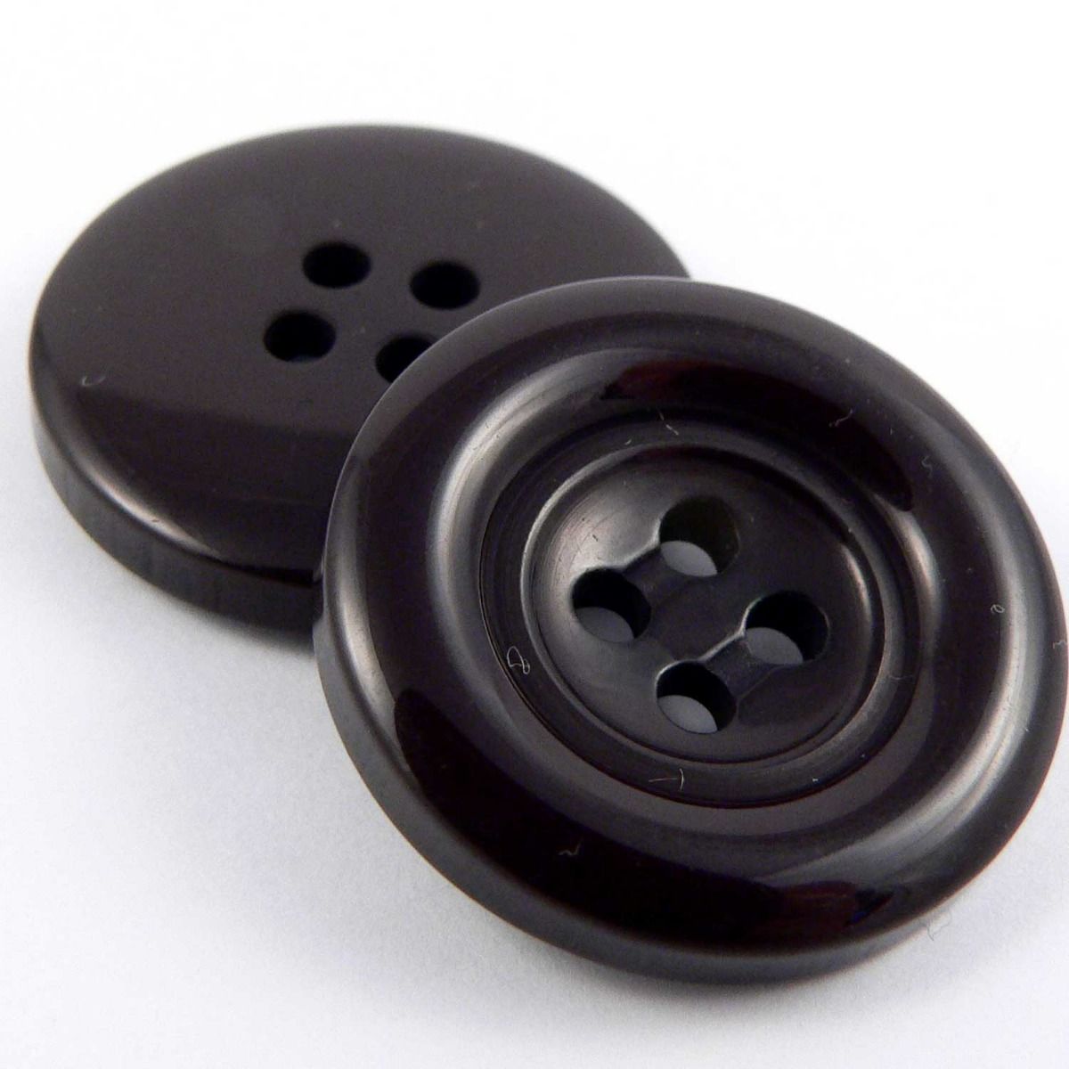 20PCS Black Resin Jacket Buttons - Large Coat Buttons 30mm for Sewing  Tailor Crafts Coats Clothes,Black,Q2244