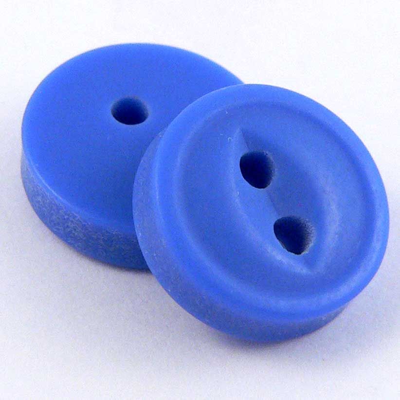 10mm Cornflower Blue 2 Hole Shirt Button - Totally Buttons