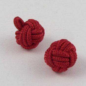 10mm Red Chinese/Turkish Knot Ribbon Shank Button