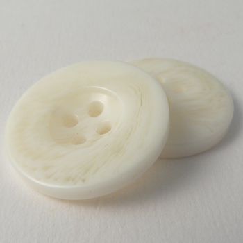 30mm White Swirl Plastic 4 Hole Sewing Button