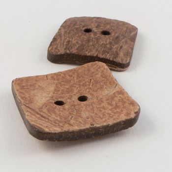 35mm Square Coconut 2 Hole Button