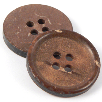 15mm Natural Coconut Rimmed 4 Hole Suit Button