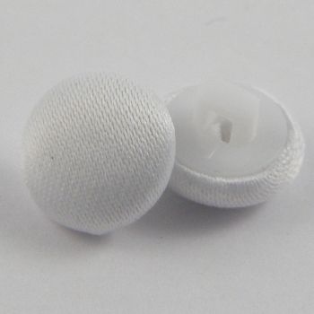 11mm Pearl White Medium Weight Duchess Satin Fabric Shank Buttons