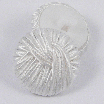 20mm White Ribbon Shank Button