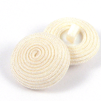 15mm Ivory Fine Ribbon Shank Button