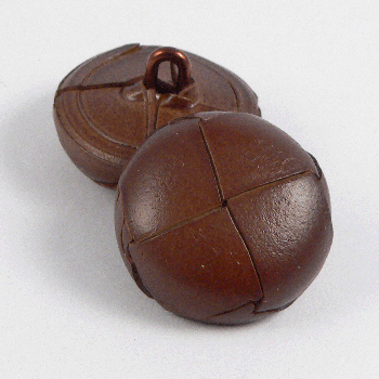 23mm Dark Tan Classic Leather Shank Button