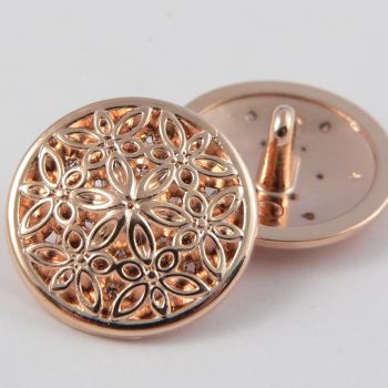 28mm Rose Gold Metal Coat Shank Button