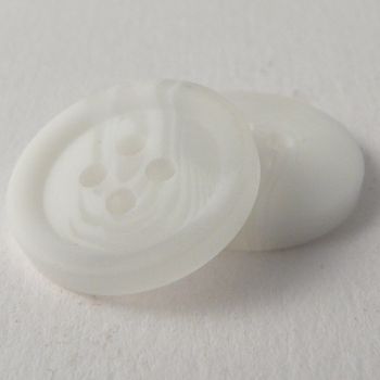 30mm White Matt Swirl 4 Hole Button