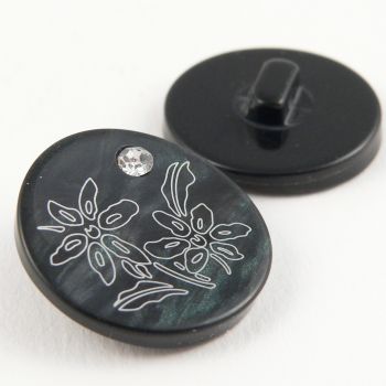 20mm Black & White Shank Suit Button Set With A Diamante