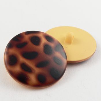 38mm Brown Animal Print Shank Coat Button