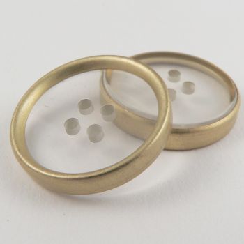 21mm 4 Hole Gold Rimmed Suit Button