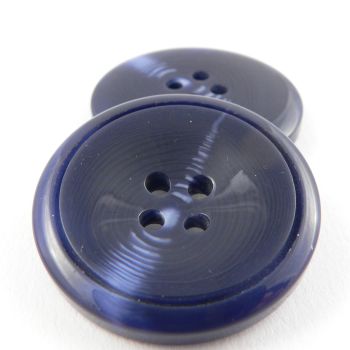 15mm Navy Swirl Contemporary 4 Hole Suit/Sewing Button