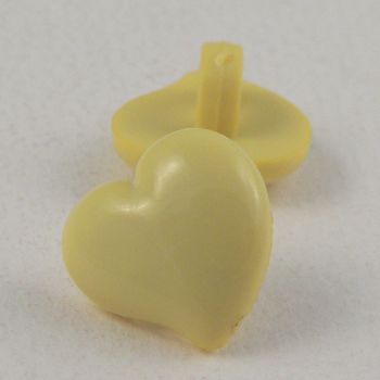 17mm Domed Yellow Heart Shank Button