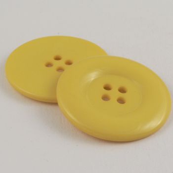 44mm Chunky Solid Yellow 4 Hole Sewing Button