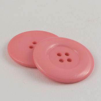 38mm Chunky Solid Pink 4 Hole Sewing Button