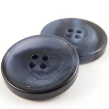 25mm Blue Horn Effect Suit 4 Hole Button