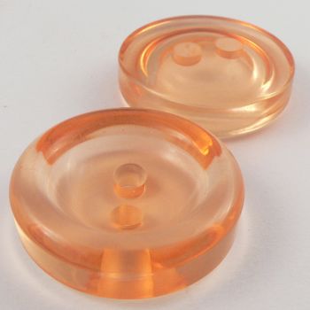 35mm Chunky Peach/Orange Clear 2 Hole Coat Button