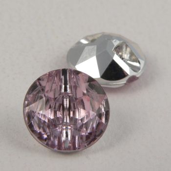 12mm Pale Pink Faceted Shank Button