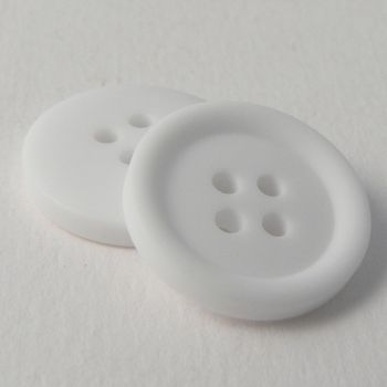 20mm White Matt Blazer/Suit 4 Hole Button