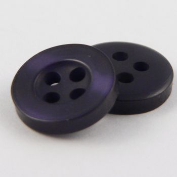 8mm Pearl Navy Blue 4 Hole Shirt Button 