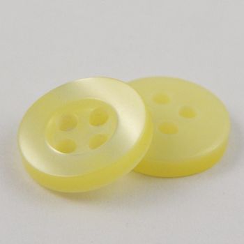 11mm Pearl Pale Lime 4 Hole Shirt Button 