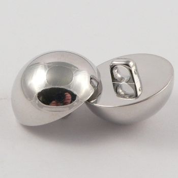 11.5mm Silver Domed Shank Shirt Button