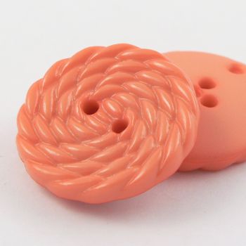 15mm Orange Rope Designed 2 Hole Sewing Buttons