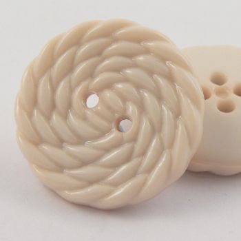 15mm Cream Rope Designed 2 Hole Sewing Buttons