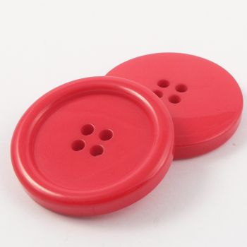 44mm Red Rimmed 4 Hole Button