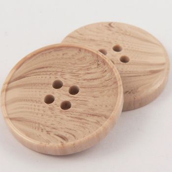 23mm Faux Wood 4 Hole Suit Button