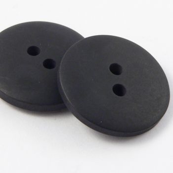 20mm Black Matt Smartie Style 2 Hole Button