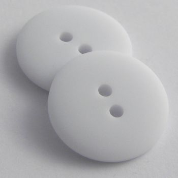 8mm White Matt Smartie Style 2 Hole Button