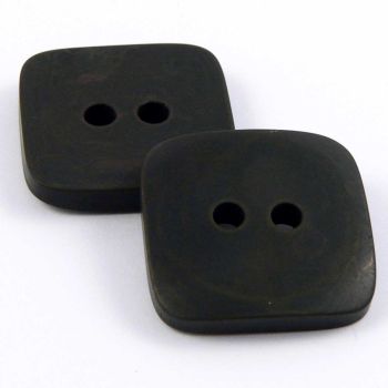 18mm Black Matt Square Style 2 Hole Button