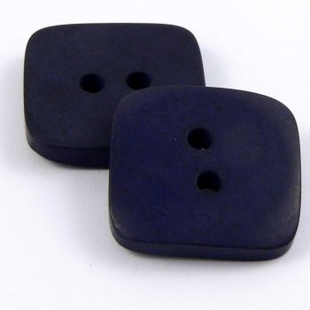 18mm Navy Blue Blue Matt Square Style 2 Hole Button