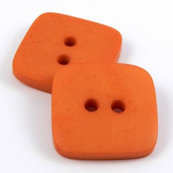 18mm Pumpkin Matt Square Style 2 Hole Button