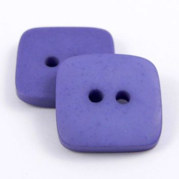 18mm Cornflower Blue Matt Square Style 2 Hole Button