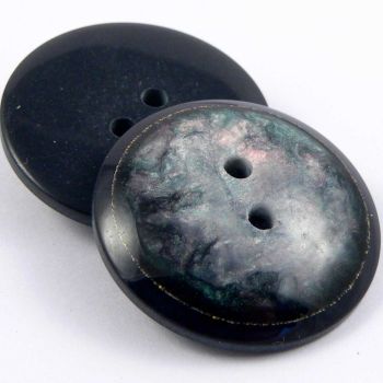 20mm Iridescent & Black 2 Hole Suit Button