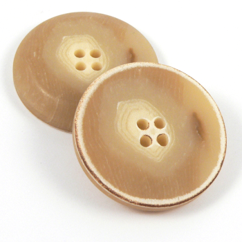 25mm Caramel Marble Urea 4 hole Coat Button