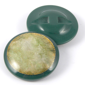 20mm Iridescent & Green Shank Sewing Button