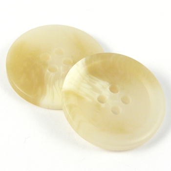 15mm Matt Cream Horn Effect 4 Hole Suit Button