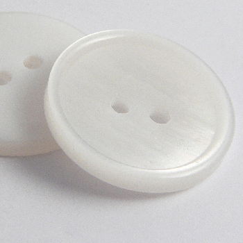 23mm 25% Recycled White MOP Effect 2 Hole Suit/Shirt Button