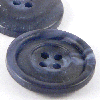 23mm Blue Horn Effect 10% Recycled Sugar Cane Pulp & Urea 4 Hole Suit Button