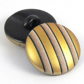 25mm Gold Striped Shank Coat Button