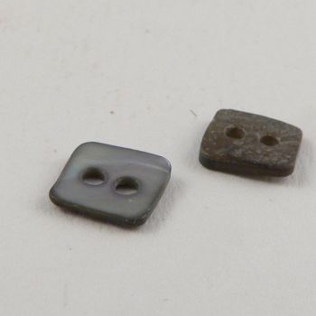 7mm Square Smoke Agoya Shell 2 Hole Button