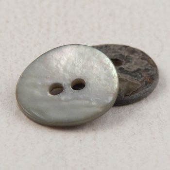 13mm Smoke Round Agoya Shell 2 Hole Button