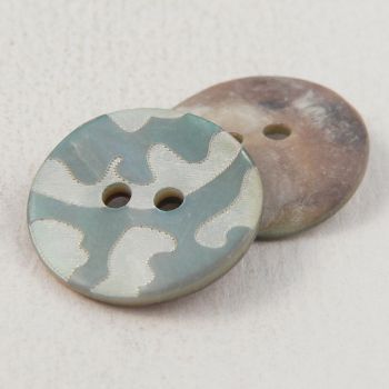 18mm Sky & Clouds Agoya Shell 2 Hole Button